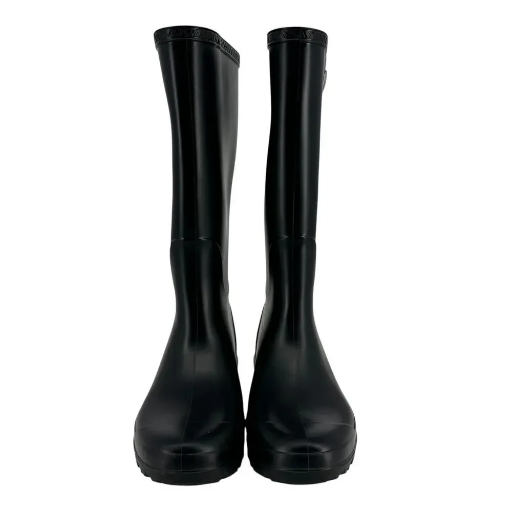 UGG Shelby Matte Rain Boots Waterproof Rubber Black Womens Boot Normcore Size 6